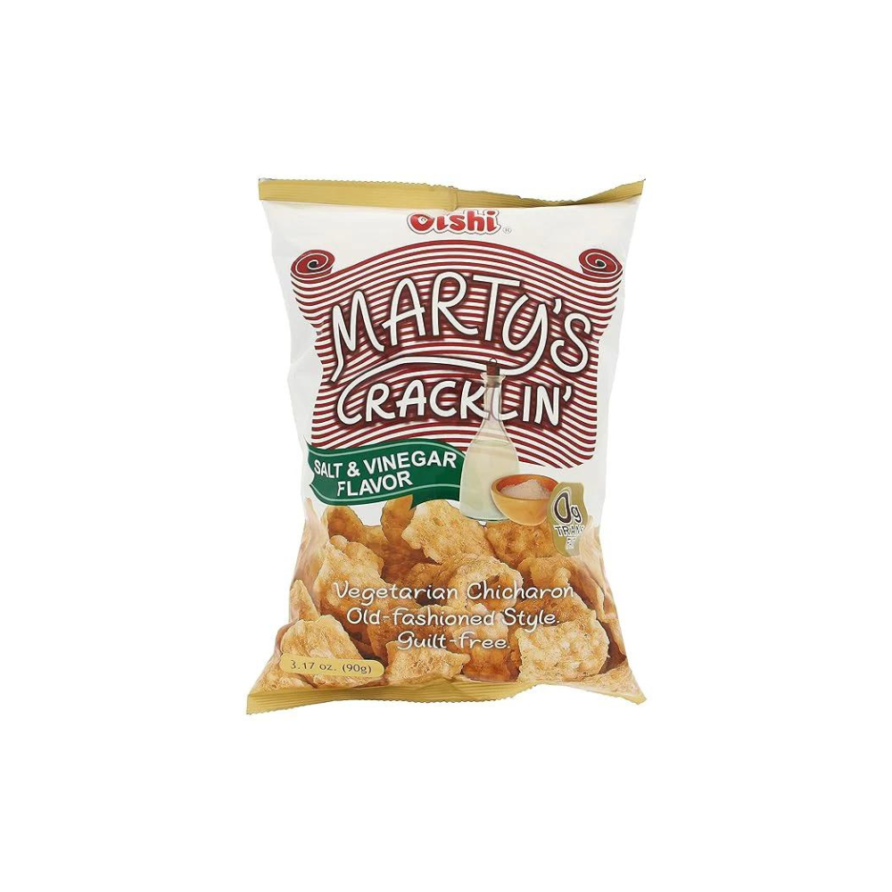 Marty’s Cracklin’ Salt and Vinegar Flavour Vegetarian Chicharon 90g