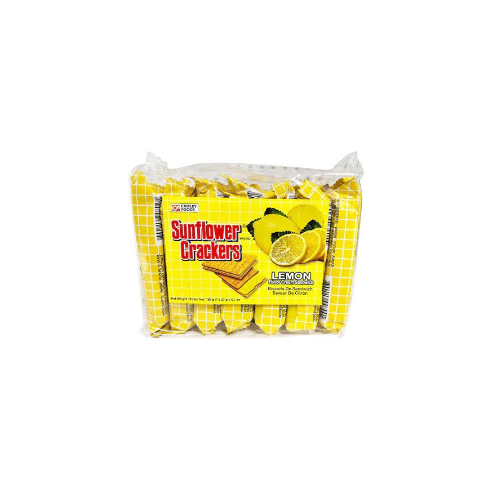 Sunflower Crackers Lemon Flavour Cream Sandwich 7 packs